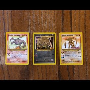 Shinning Charizard, Steelix and Kabutops
